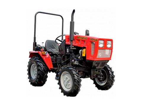 Минитрактор Беларус 311М с дизельным двигателем MMZ-3LD мощностью 35,4 л.с., полным приводом, трехточечной системой навески
