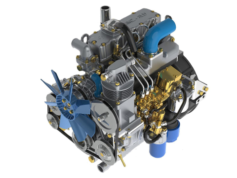 Трехцилиндровый дизельный двигатель MMZ-3LD (ММЗ) мощностью 35 л.с.