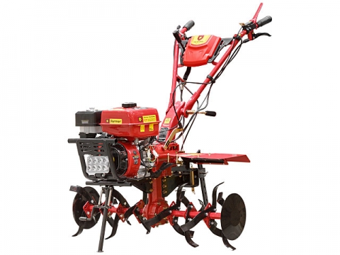 Мотокультиватор Fermer FM-813MX с фарой, инструментальным ящиком, поворотными полуосями, почвенными фрезами