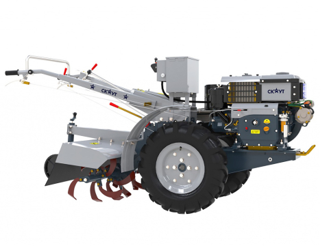 Мотоблок Скаут 81 DE с почвофрезой